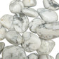 Underside detail of Howlite tumbled stone, often kept for Stress Relief.