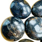 Bird's-eye view of Iolite palm stone, showing characteristic color.