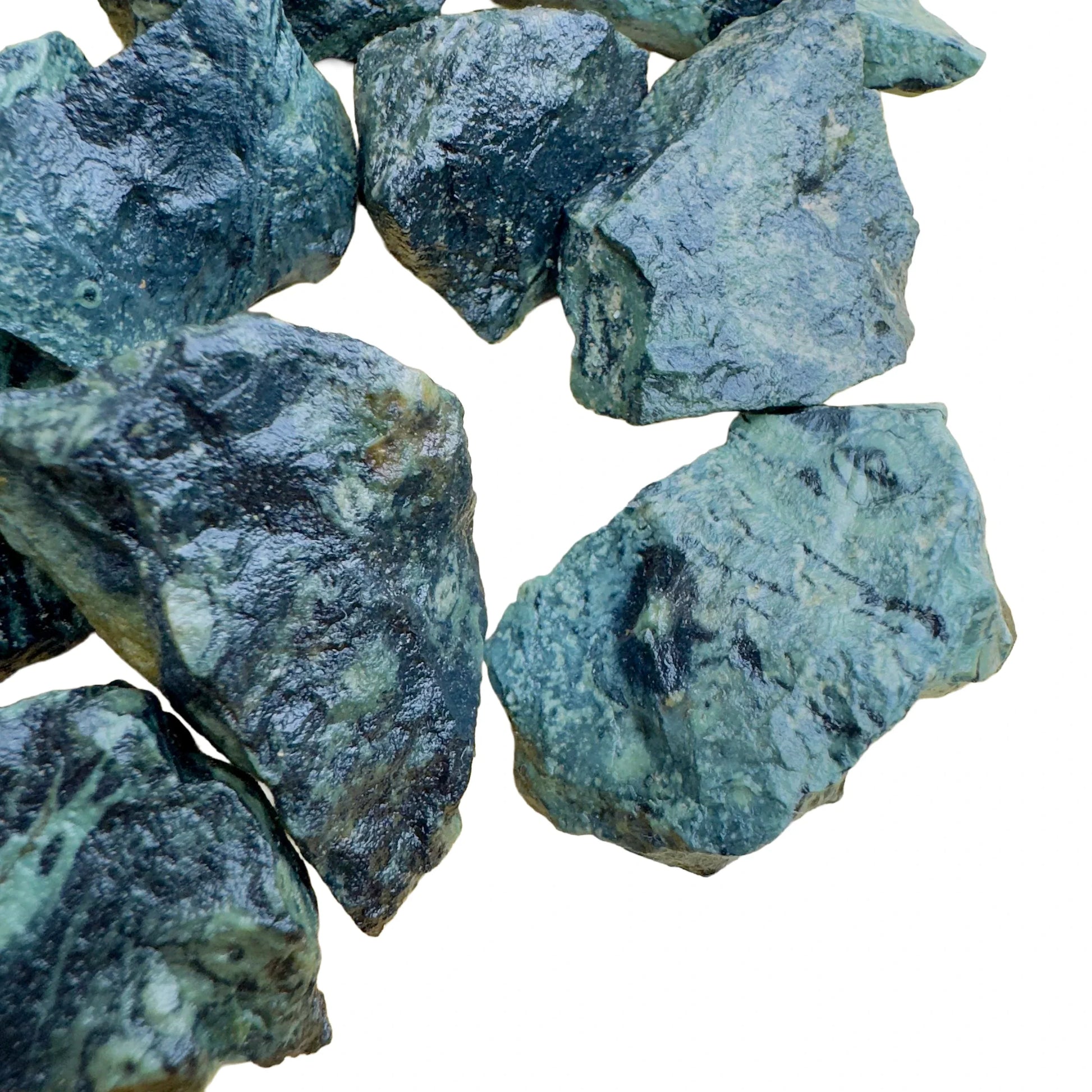 Daylight view of a single Kambaba Jasper raw stone sourced from Madagascar.