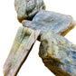 Rear view of Grade AAA Labradorite raw stone, Madagascar-sourced, showing characteristic patterning.