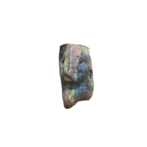 Back view of Grade AAA Labradorite raw showing natural surface