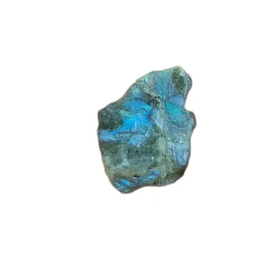 Held in palm of a Labradorite raw crystal, set to give a sense of weight.