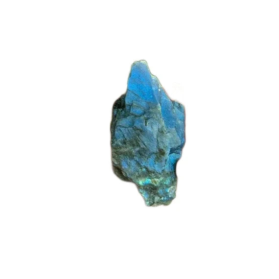 Detail shot of Grade AA Labradorite raw under natural light