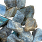 Detail shot of Grade A Labradorite raw under natural light