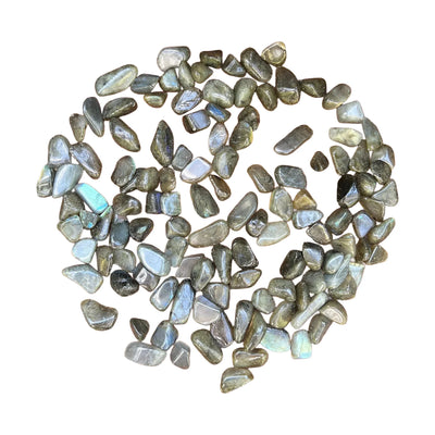 Tumbled Labradorite Crystals to support Intuition, Manifestation & Meditation — gray polished, AA from Madagascar