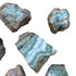 Back view of Grade A Larimar raw showing natural surface
