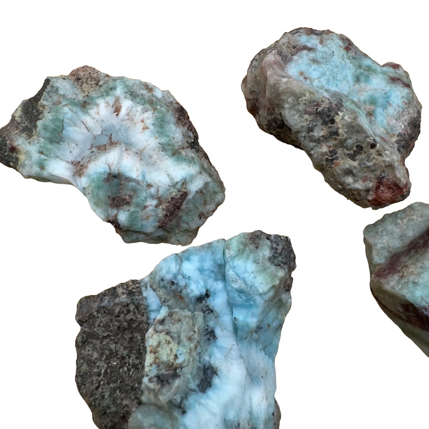 Full profile of Grade A Larimar raw ready to ship from Beyond Bohemian