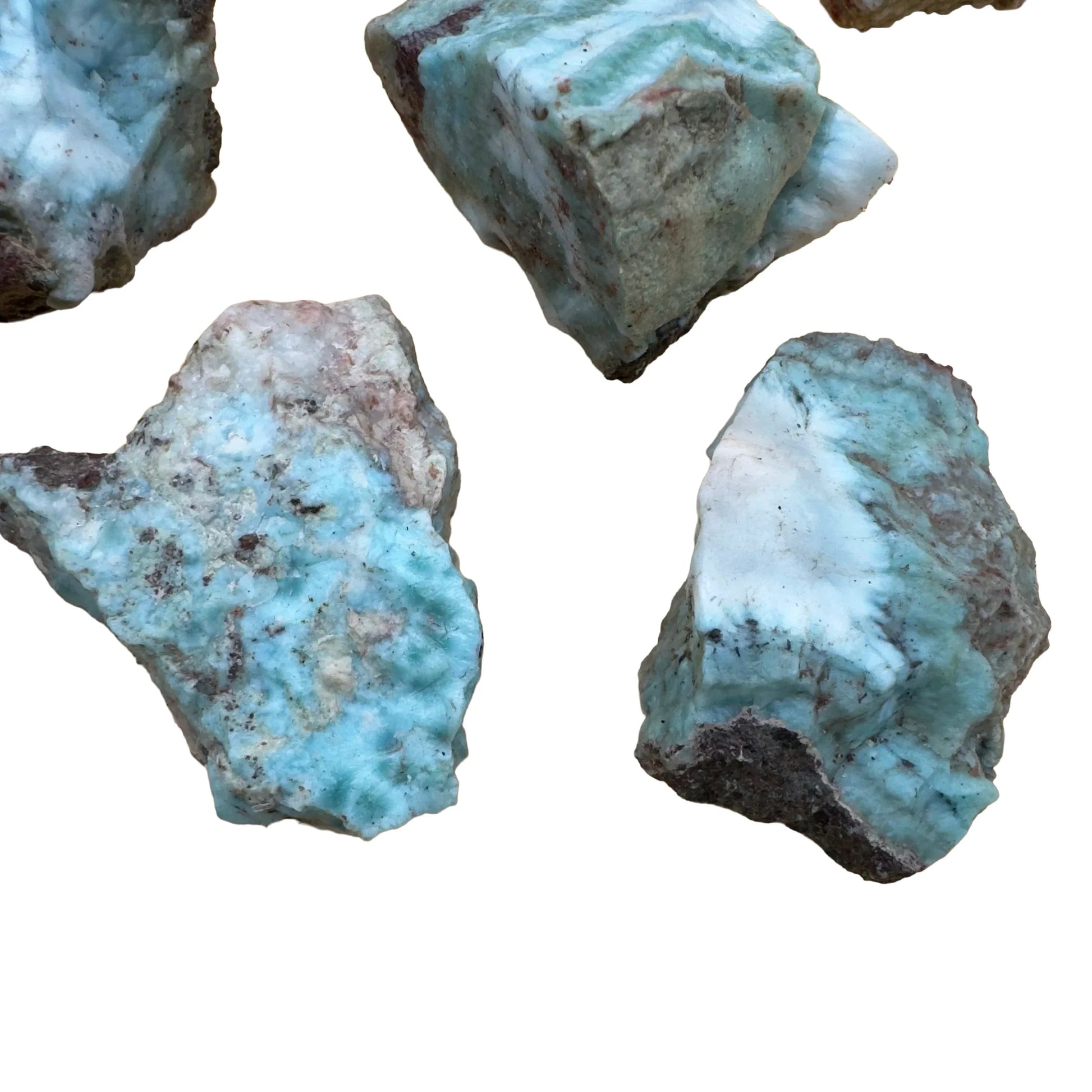 Full profile of Grade A Larimar raw ready to ship from Beyond Bohemian