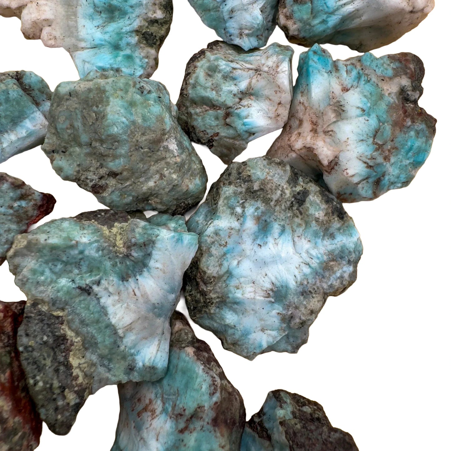 Full profile of Grade A Larimar raw ready to ship from Beyond Bohemian
