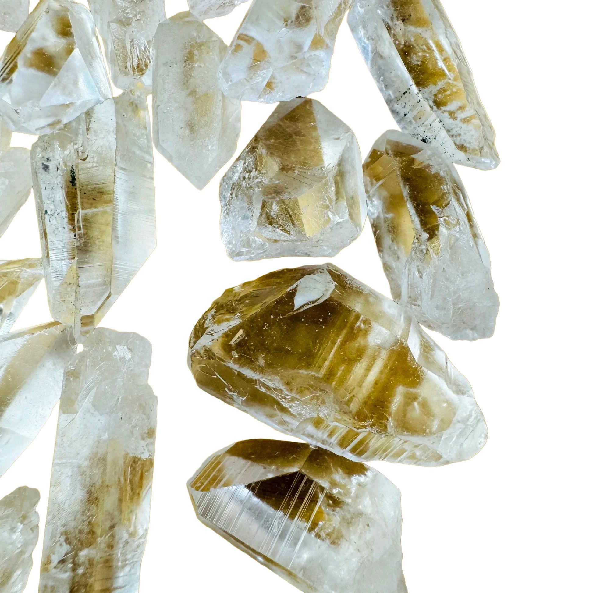 Reverse angle of Grade AA Lemurian Quartz raw point, hand-selected from Minas Gerais, Brazil.