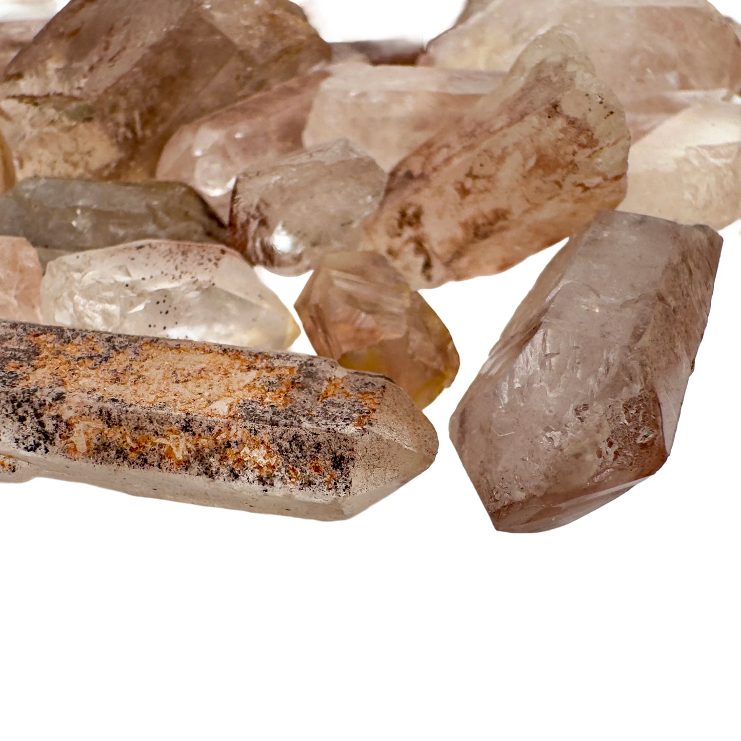 Raw Lithium Quartz points from Minas Gerais Brazil bulk lot