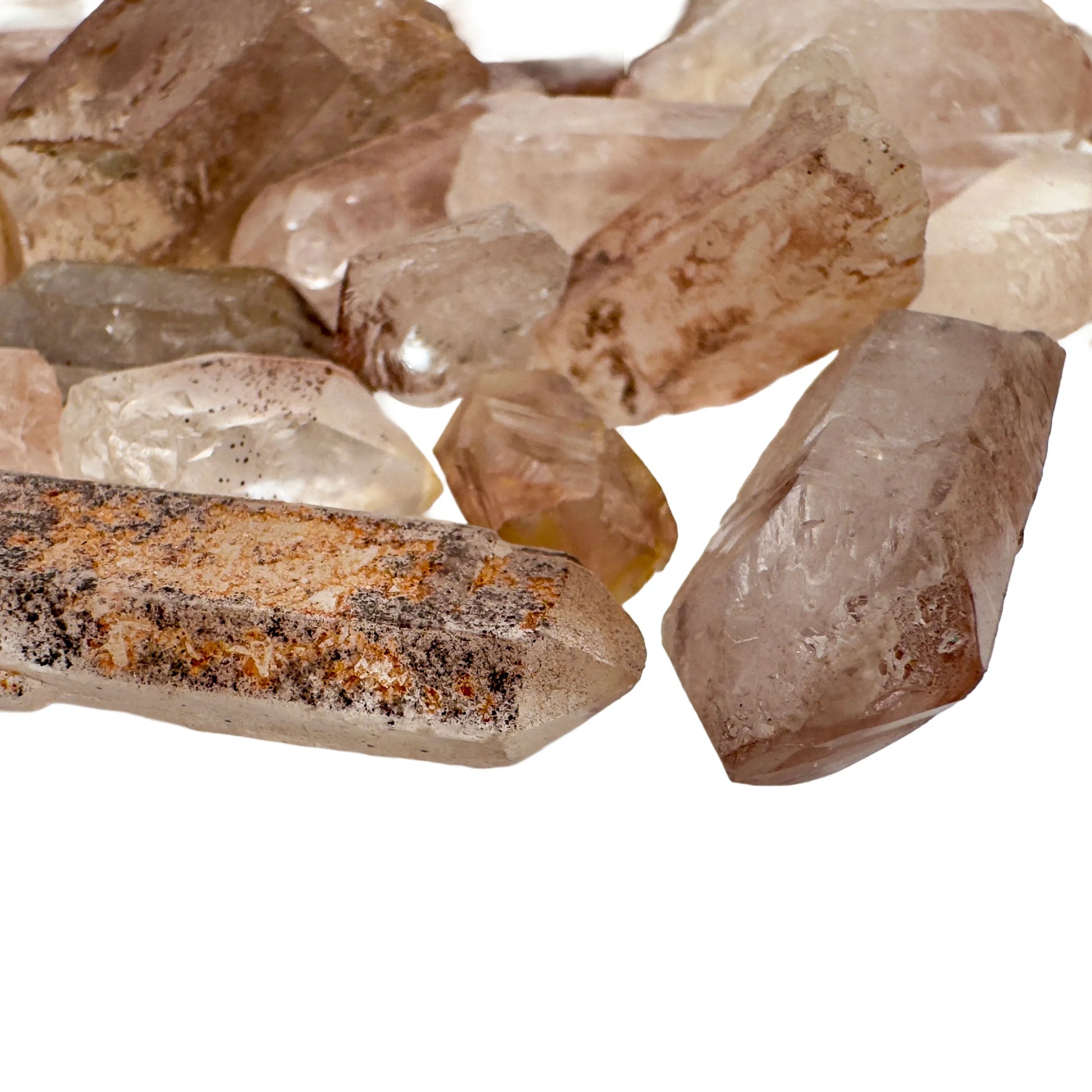 Raw Lithium Quartz points from Minas Gerais Brazil bulk lot
