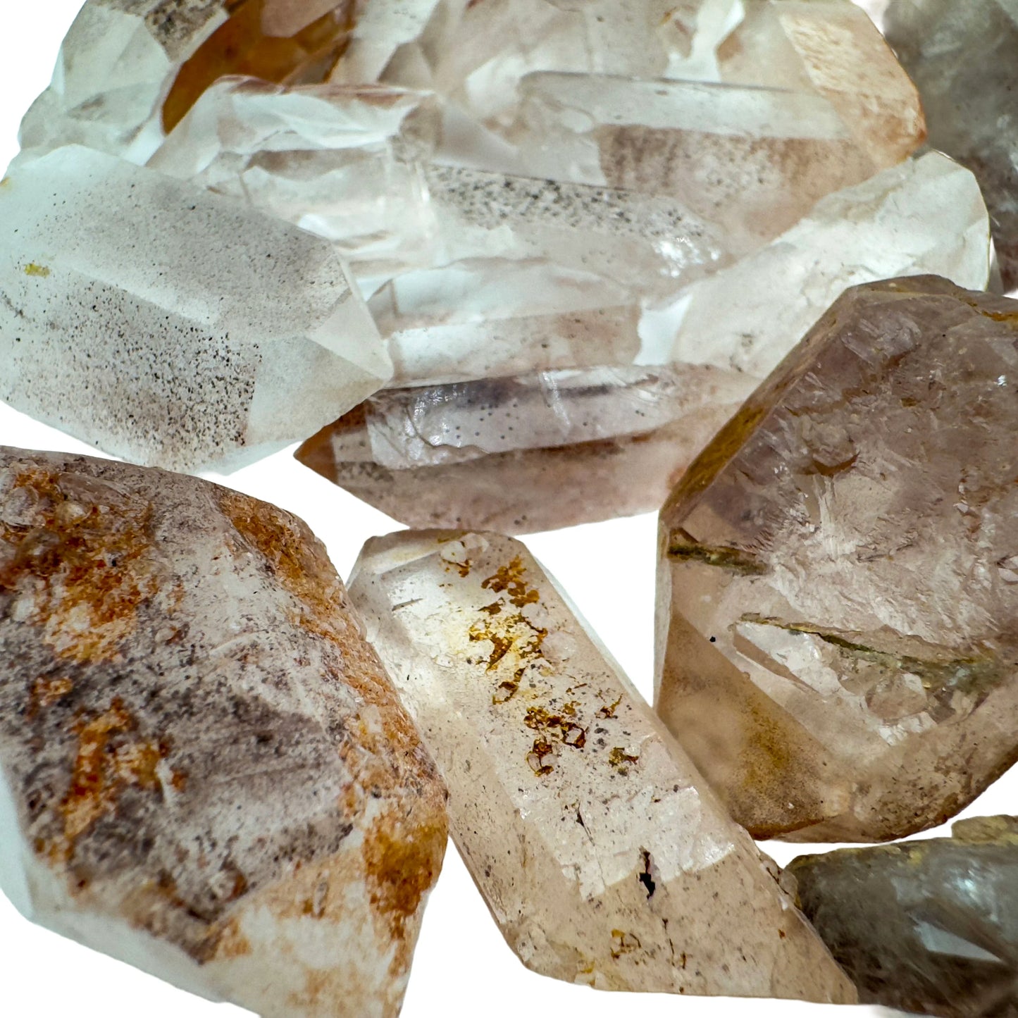 Raw Lithium Quartz points from Minas Gerais Brazil bulk lot