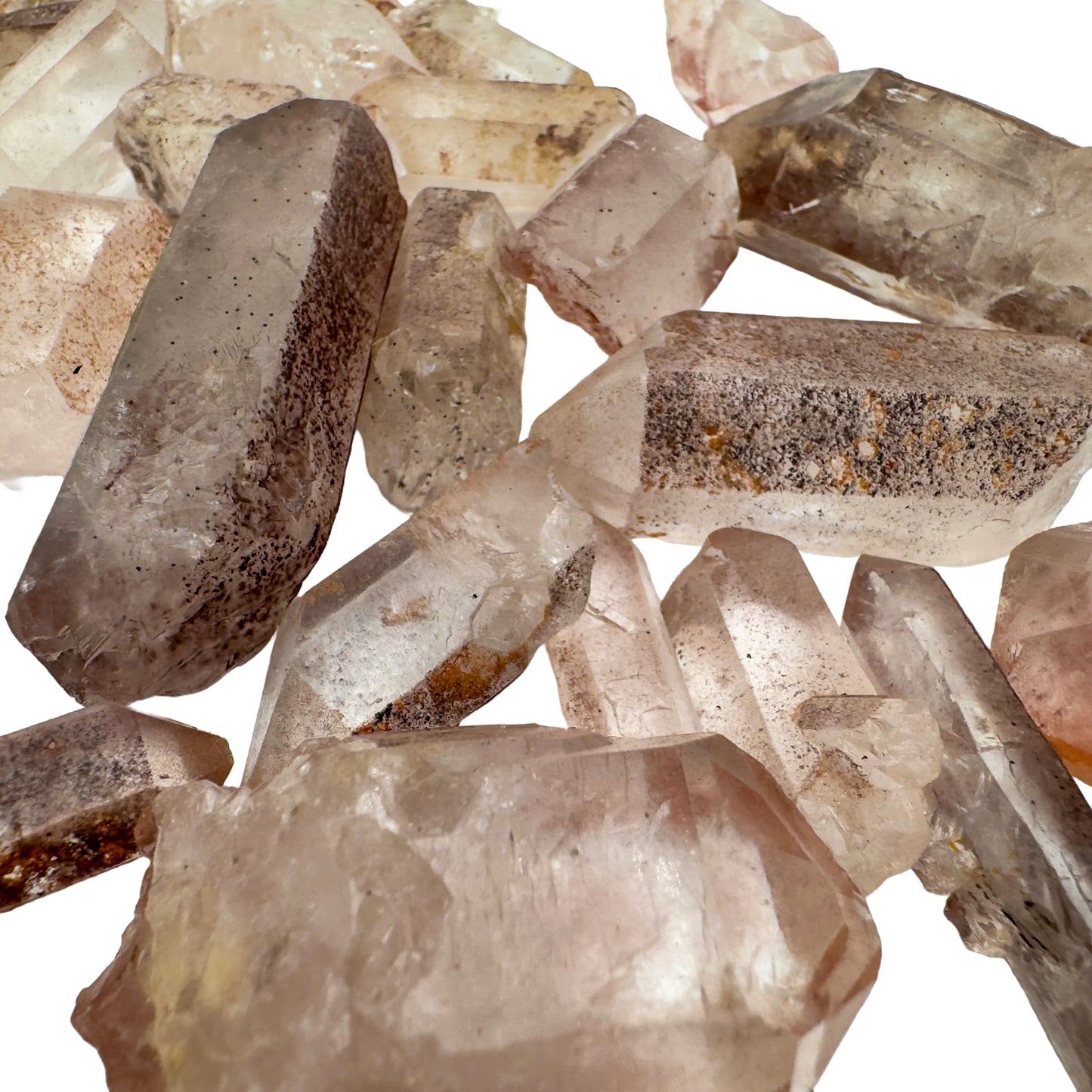 Raw Lithium Quartz points from Minas Gerais Brazil bulk lot