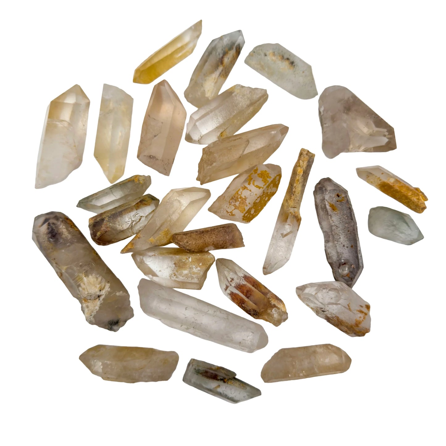 Raw Lodolite Quartz garden quartz points from Minas Gerais Brazil bulk lot