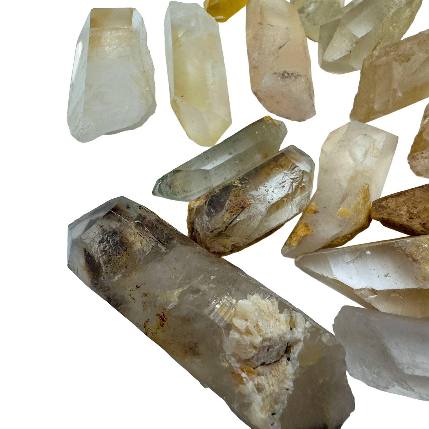 Raw Lodolite Quartz garden quartz points from Minas Gerais Brazil bulk lot