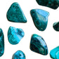 Full profile of Grade AA Malachite tumbled stone ready to ship from Beyond Bohemian