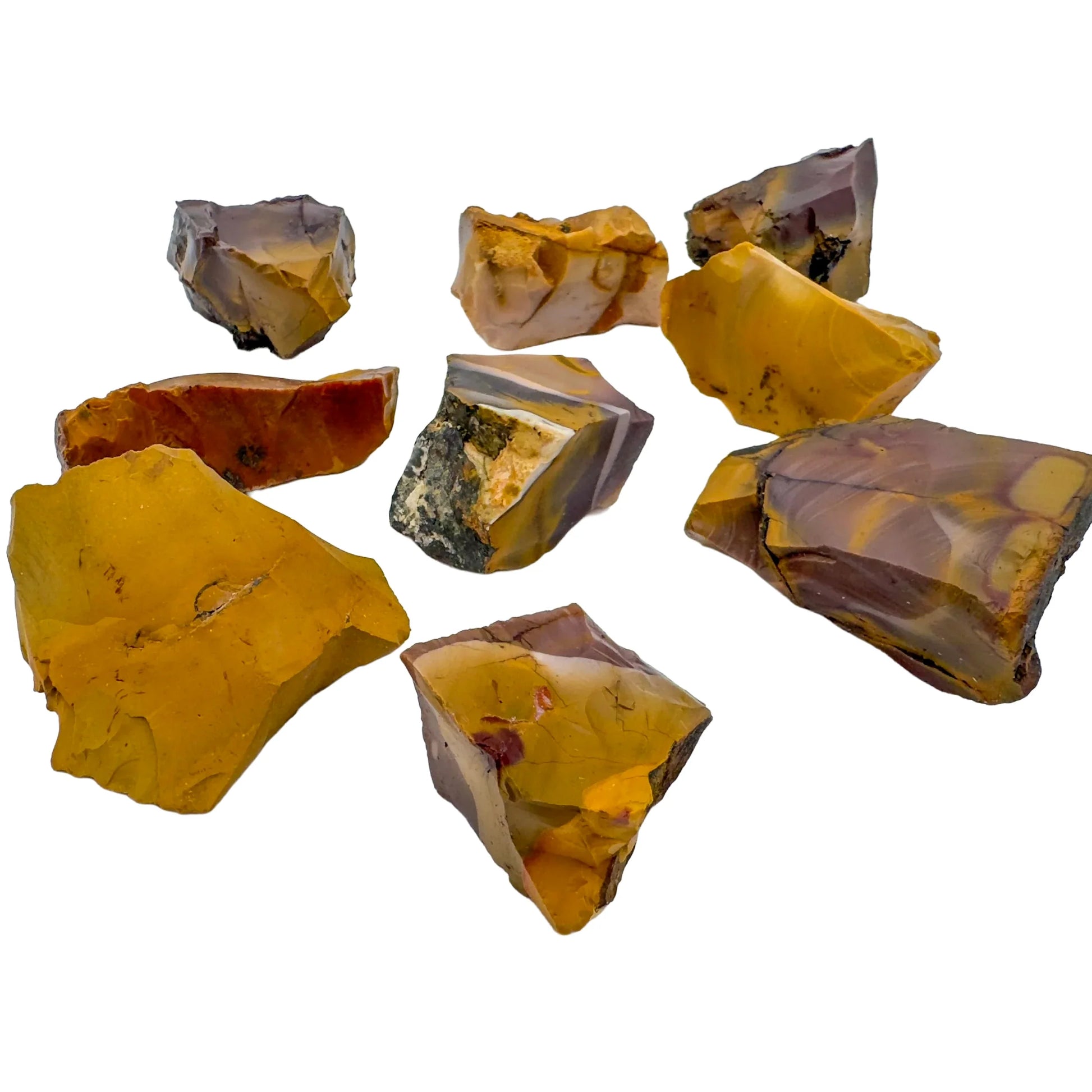 Grain detail of Mookaite raw stone, often worked with for Grounding, from Western Australia, Australia.