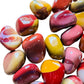 Lifestyle still of Mookaite stone, with subtle natural color showing through.