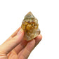 Magnified detail of Natural Citrine Raw specimen, showing natural patina, from Democratic Republic of the Congo.