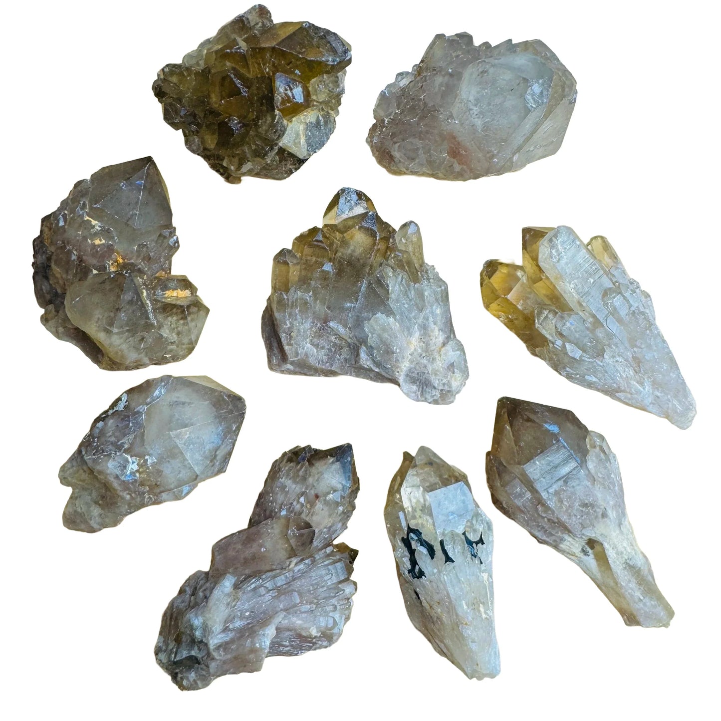 Edge view of Natural Citrine Raw specimen, often kept for Abundance and Manifestation, from Haut-Lomami.