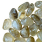 Profile shot of Natural Citrine tumbled stone, worked with for Abundance, from Brazil.