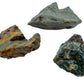 In context of an Ocean Jasper raw crystal, set to give a sense of weight.