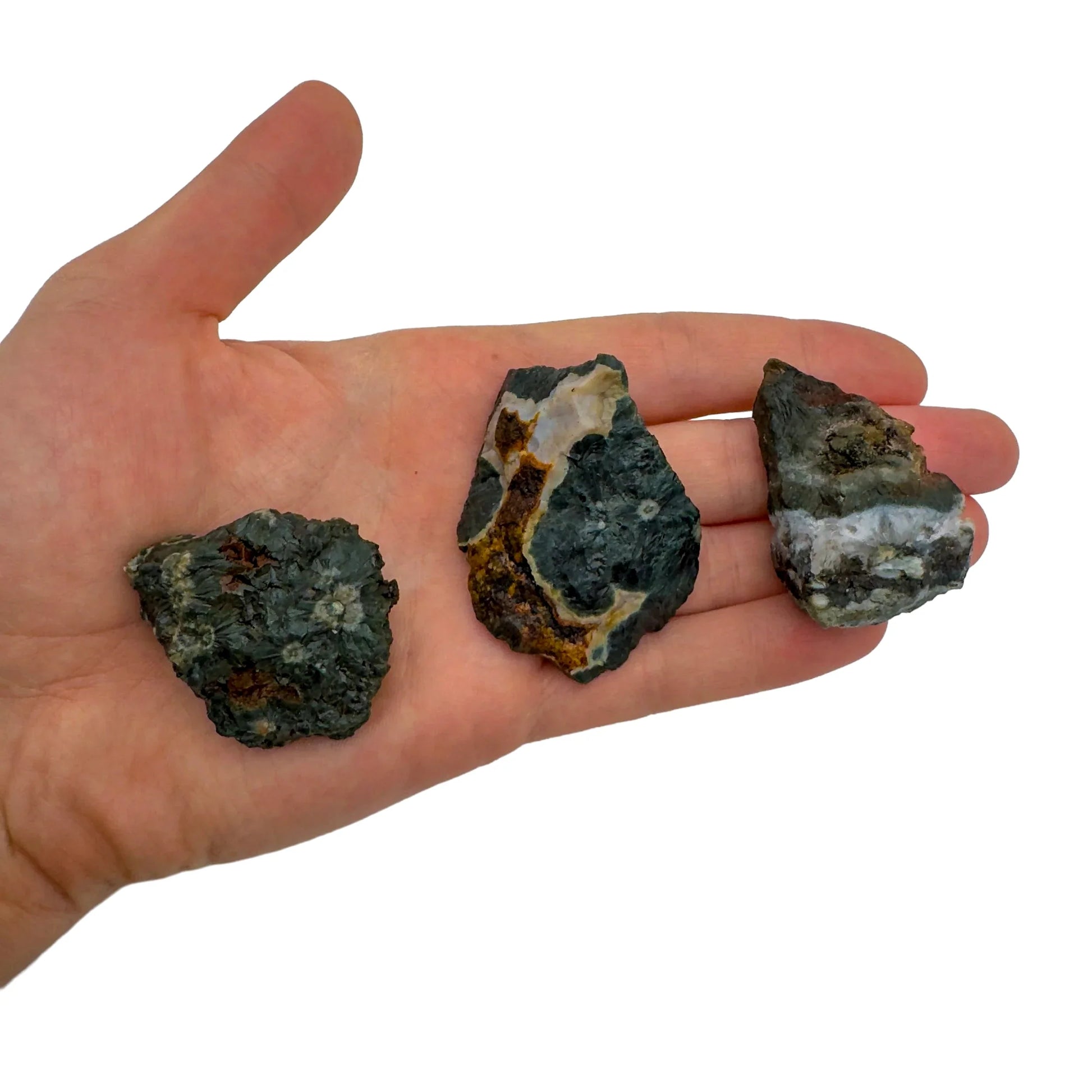 Full profile of Grade AA Ocean Jasper raw ready to ship from Beyond Bohemian