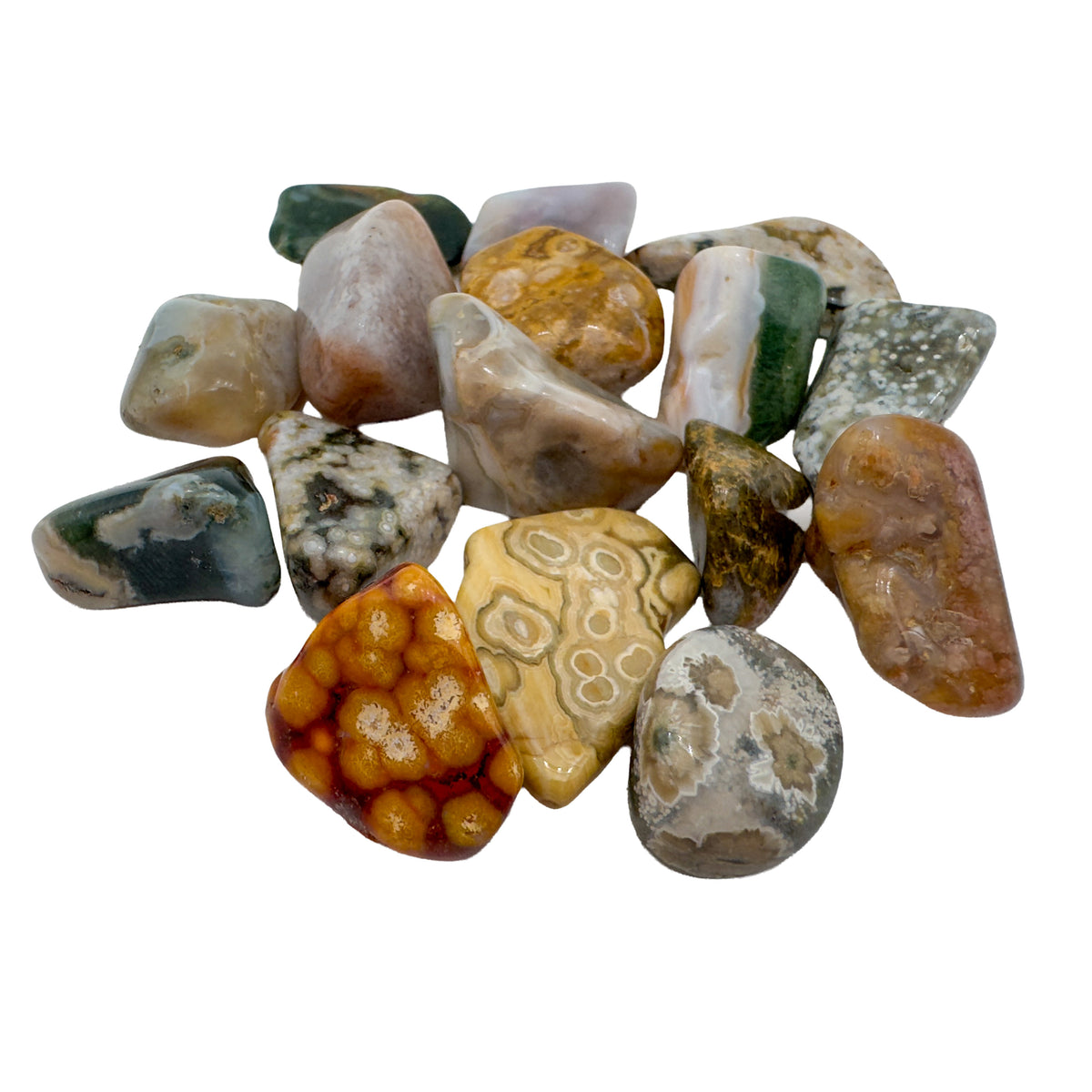 Ocean Jasper Tumbled Stones, AA grade, Sofia, Madagascar, 1 to 1.50 inch, photo 10