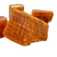 Alternate angle of Grade AA Orange Calcite raw stone, associated with Energy and Creativity.