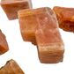 Full profile of Grade AA Orange Calcite raw ready to ship from Beyond Bohemian
