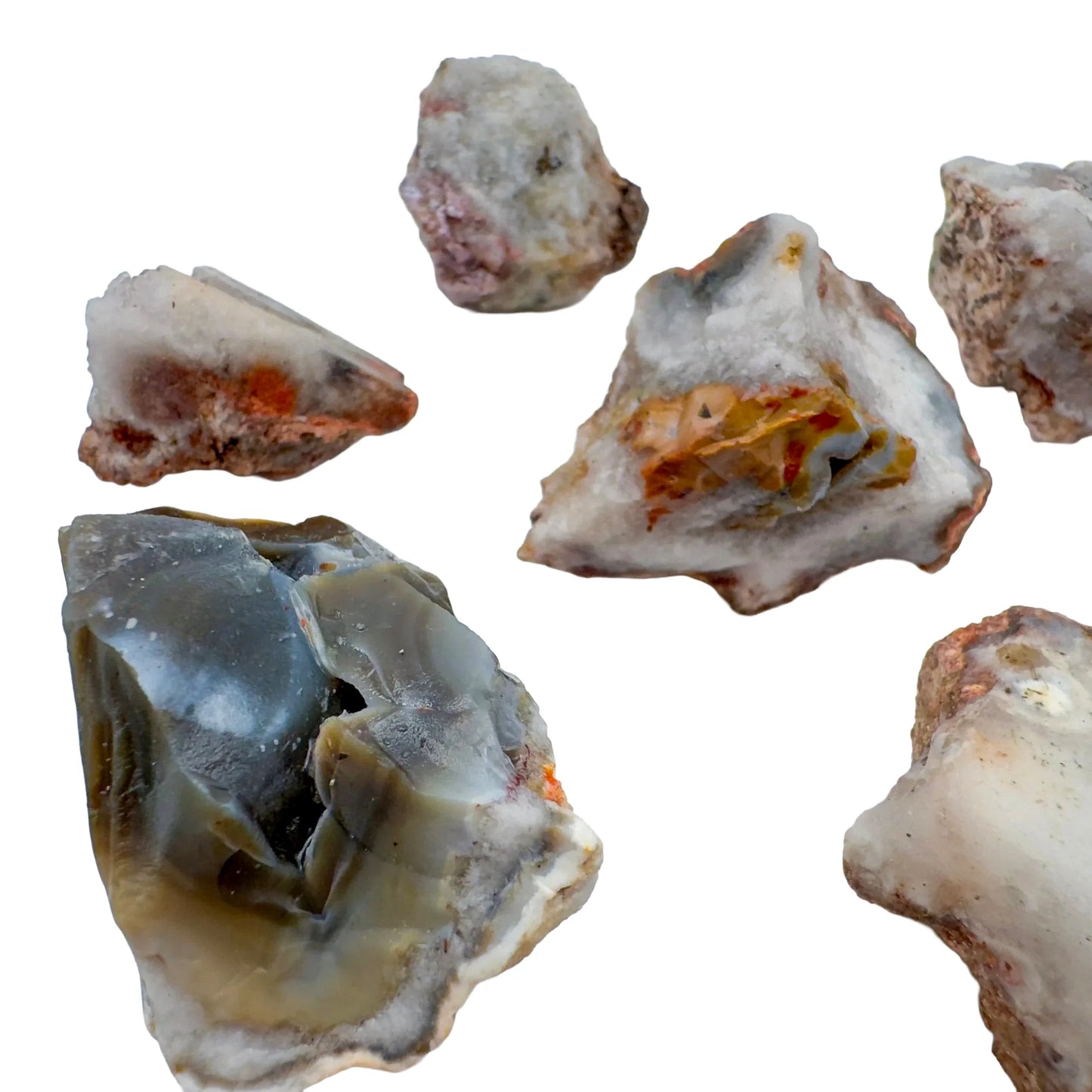 Size comparison with a single Patagonia Agate raw stone hand-selected from Río Negro Province, Argentina.