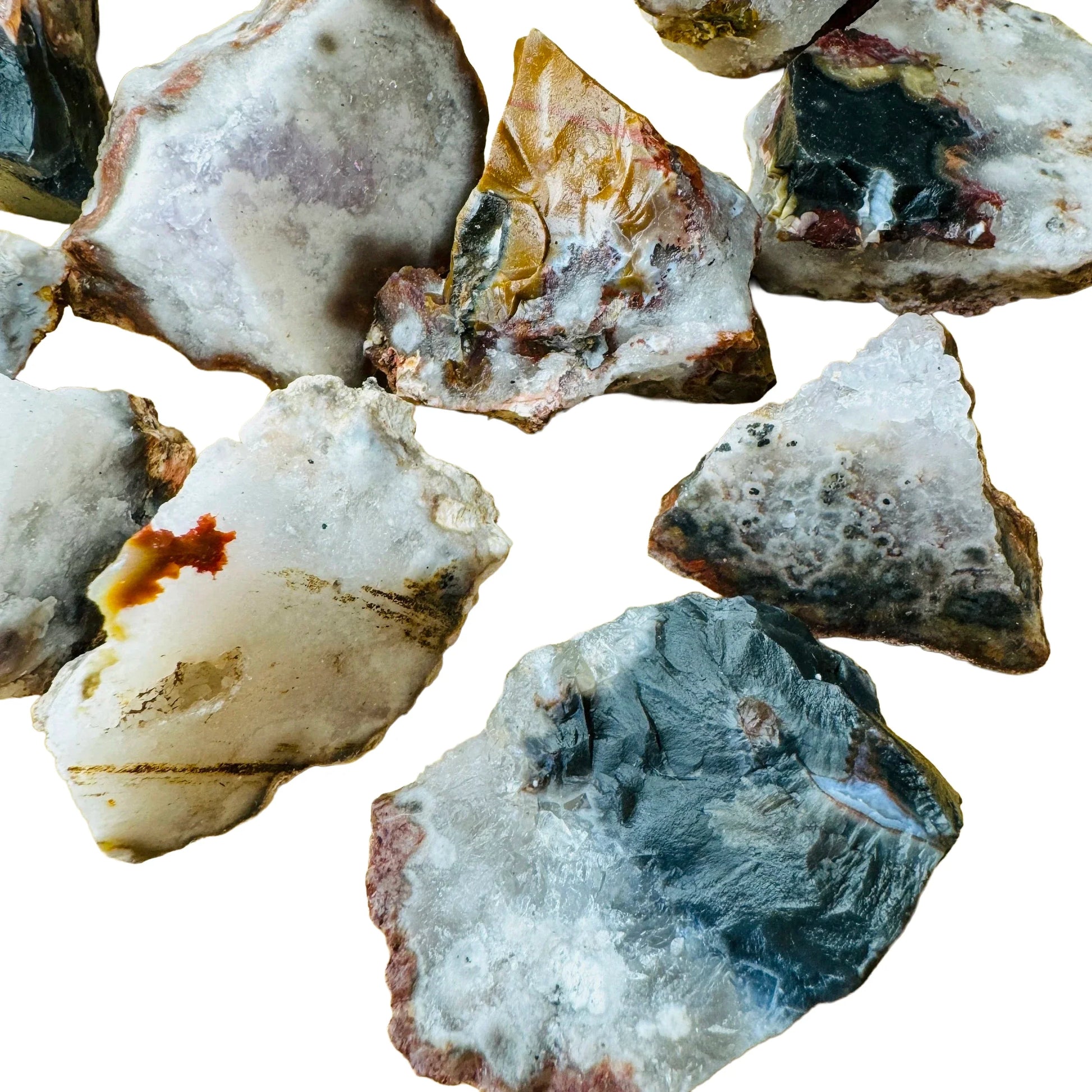 Full profile of Grade A Patagonia Agate raw ready to ship from Beyond Bohemian