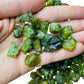 Near view of Peridot raw stone, from San Carlos Apache Reservation, Arizona, United States.