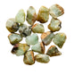 Detail capture of Prehnite raw stone, hand-selected from Kunene, Namibia, to support Healing.