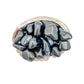 Up-close view of Rainbow Obsidian tumbled stone, often kept for Emotional Healing.