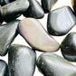 Alternate angle of Rainbow Obsidian tumbled stone, Mexico-sourced, turned to for Emotional Healing and Love.