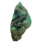 Emerald Raw Stones, A Grade, Brazil: one raw piece on a white background, green emerald patches in dark gray rock