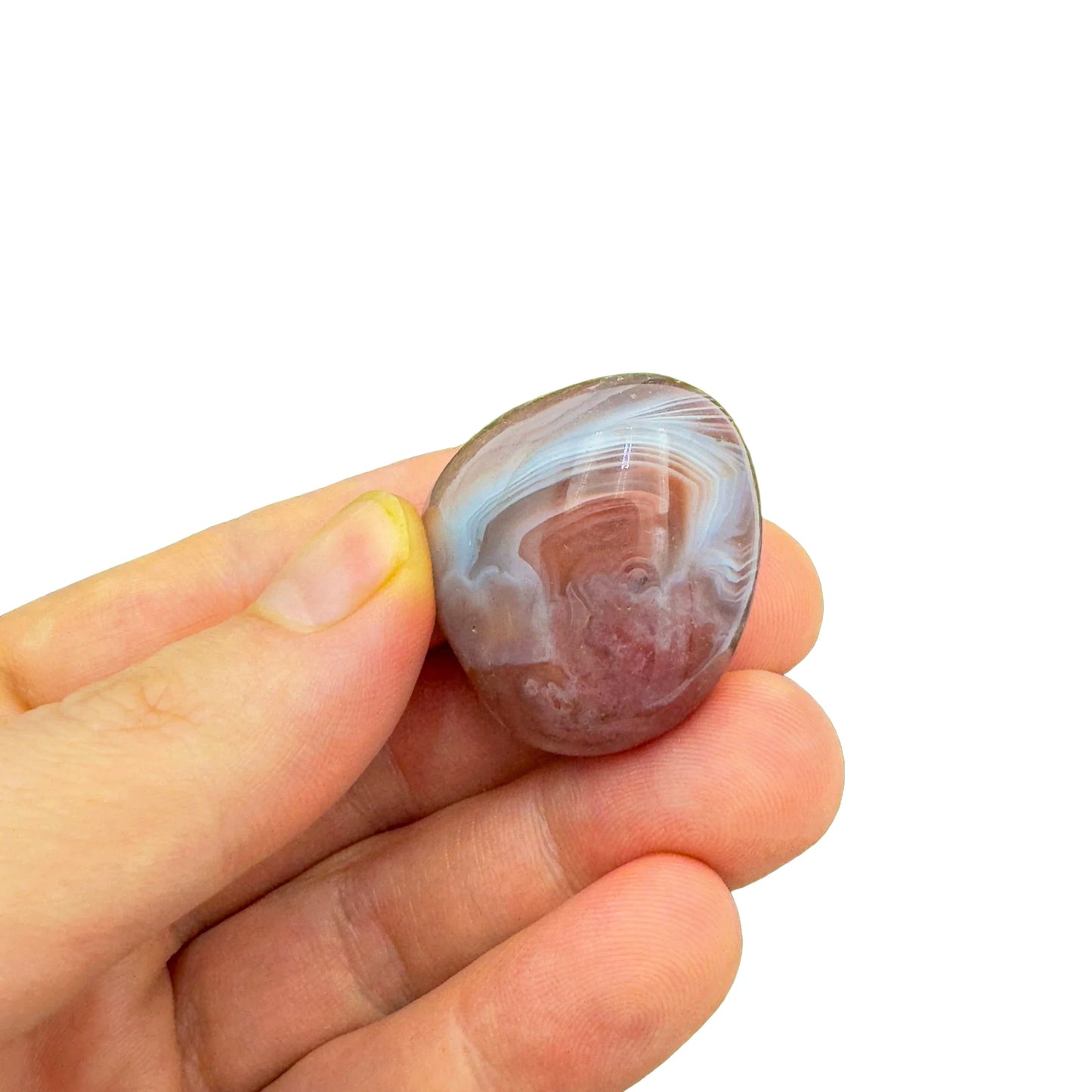 Full profile of Grade AA Red Agate tumbled stone ready to ship from Beyond Bohemian