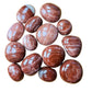 Full profile of Grade AAA Red Aragonite tumbled stone ready to ship from Beyond Bohemian