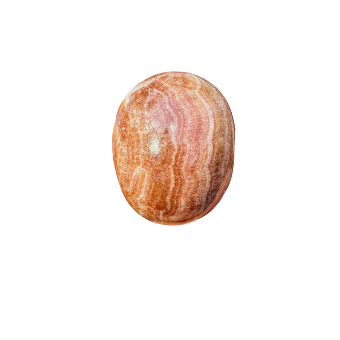 Full profile of Grade AAA Red Aragonite tumbled stone ready to ship from Beyond Bohemian