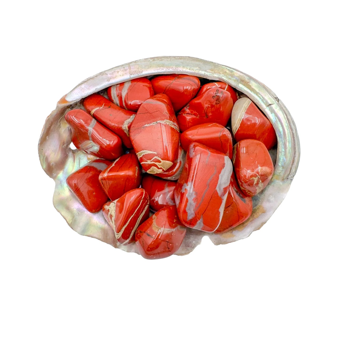 Surface detail of Red Jasper tumbled stone, drawn on for Grounding.