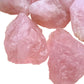 Top-side view of Rose Quartz raw stone, from Minas Gerais, Brazil, showing subtle veining.