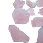 Alternate angle of Grade AA Rose Quartz raw stone, from Minas Gerais, Brazil, drawn on for Love.