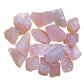 Full profile of Grade AA Rose Quartz raw ready to ship from Beyond Bohemian