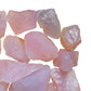 Full profile of Grade AA Rose Quartz raw ready to ship from Beyond Bohemian