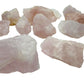 Side angle of Rose Quartz raw stone, often worked with for Love and Self Love.
