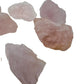 Reverse angle of Grade AA Rose Quartz raw stone, from Madagascar.