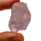 Daylight detail of Rose Quartz raw crystal, from Alaotra-Mangoro, Madagascar, with natural details visible.
