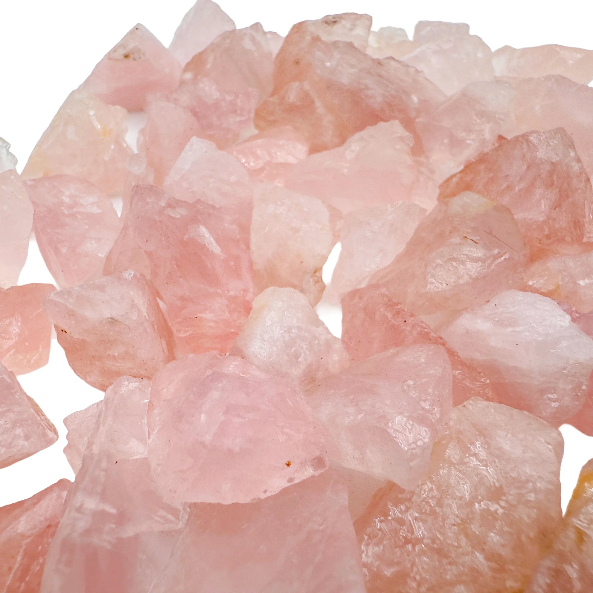 Rose Quartz raw stones Brazil AA grade detail
